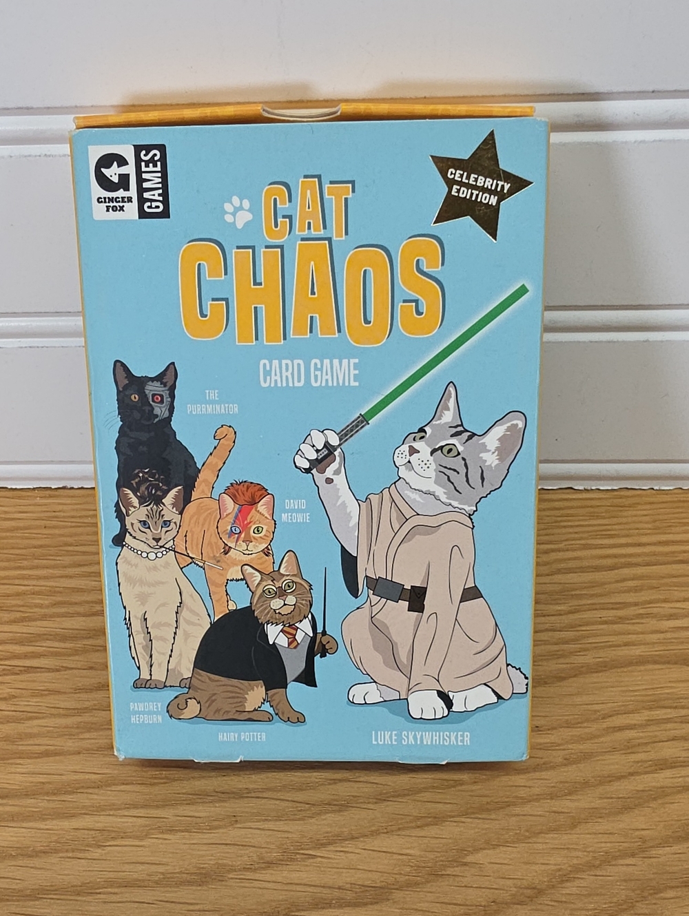 Ginger Fox Cat Chaos Card Game - Blue (Celebrity Edition)